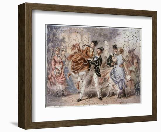 Jigsaw of Dancers at Chateau Rouge, Paris-null-Framed Art Print