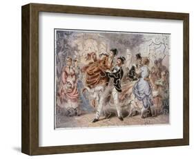 Jigsaw of Dancers at Chateau Rouge, Paris-null-Framed Art Print