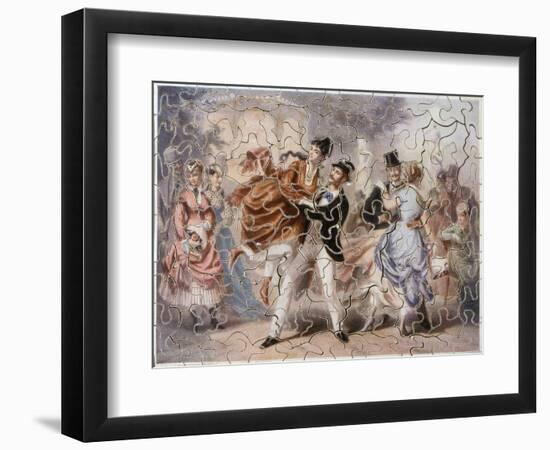 Jigsaw of Dancers at Chateau Rouge, Paris-null-Framed Art Print