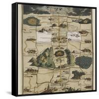 Jigsaw Puzzle of The Pilgrim's Progress Dissected, or a Complete View of Christian's Travels, 1790-John Bunyan-Framed Stretched Canvas