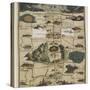 Jigsaw Puzzle of The Pilgrim's Progress Dissected, or a Complete View of Christian's Travels, 1790-John Bunyan-Stretched Canvas