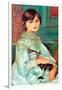 Jilie Manet with Cat-Pierre-Auguste Renoir-Framed Art Print