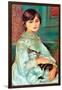 Jilie Manet with Cat-Pierre-Auguste Renoir-Framed Art Print