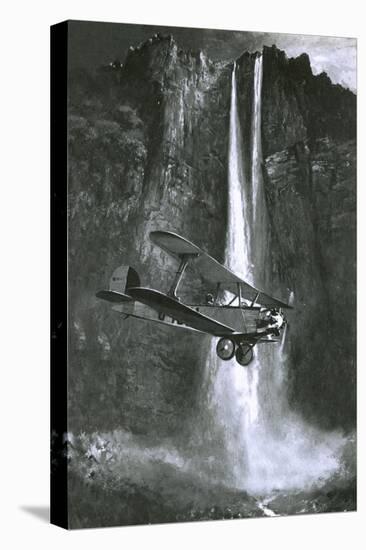 Jim Angel's Discovery of What Became to Be Called the Angel Falls in Venezuela-English School-Stretched Canvas