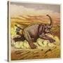 Jim Bold and an Enraged Elephant-Ernest Henry Griset-Stretched Canvas