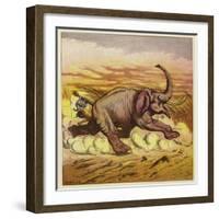 Jim Bold and an Enraged Elephant-Ernest Henry Griset-Framed Giclee Print