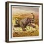 Jim Bold and an Enraged Elephant-Ernest Henry Griset-Framed Giclee Print