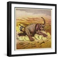 Jim Bold and an Enraged Elephant-Ernest Henry Griset-Framed Giclee Print