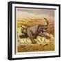 Jim Bold and an Enraged Elephant-Ernest Henry Griset-Framed Giclee Print