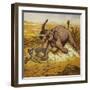 Jim Bold Hunting an Elephant-Ernest Henry Griset-Framed Giclee Print