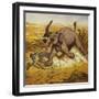 Jim Bold Hunting an Elephant-Ernest Henry Griset-Framed Giclee Print