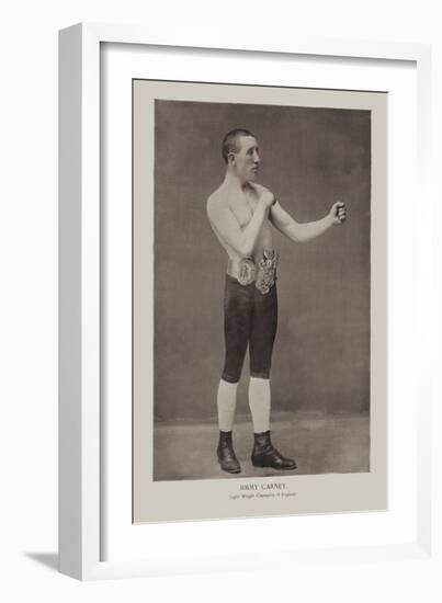 Jim Carney, Lightweight Champ of England-null-Framed Art Print