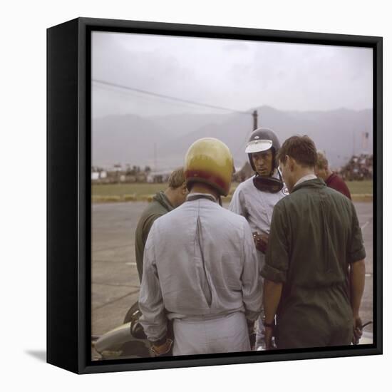 Jim Clark at the Austrian Grand Prix, Zeltweg, Austria,1964-null-Framed Stretched Canvas