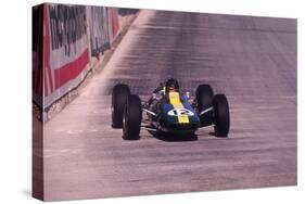 Jim Clark Driving a Lotus, Monaco Grand Prix, 1964-null-Stretched Canvas