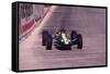 Jim Clark Driving a Lotus, Monaco Grand Prix, 1964-null-Framed Stretched Canvas