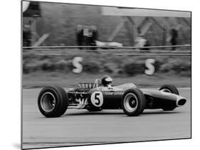 Jim Clark Driving the Lotus 49 at the British Grand Prix, Silverstone, 1967-null-Mounted Photographic Print