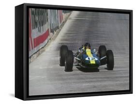 Jim Clark in Lotus Climax, 1964 Monaco Grand Prix.-null-Framed Stretched Canvas