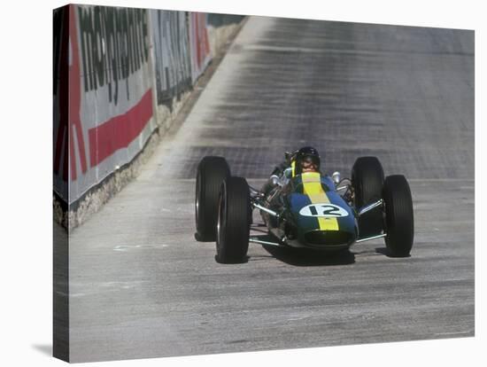 Jim Clark in Lotus Climax, 1964 Monaco Grand Prix.-null-Stretched Canvas