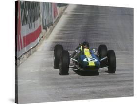 Jim Clark in Lotus Climax, 1964 Monaco Grand Prix.-null-Stretched Canvas