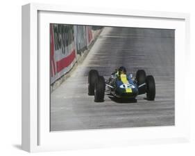 Jim Clark in Lotus Climax, 1964 Monaco Grand Prix.-null-Framed Photographic Print