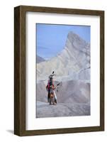 Jim Jellowhawk at Zabriskie Point, Death Valley National Park, California, Usa Mr-Christian Heeb-Framed Photographic Print