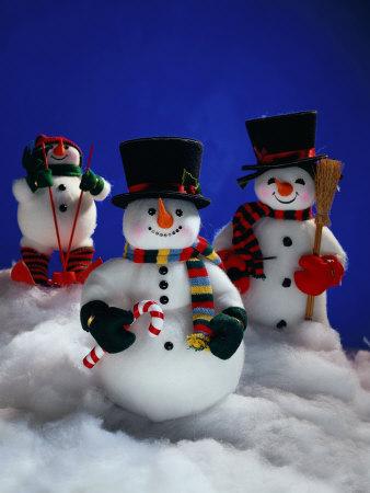Three Christmas Snowmen