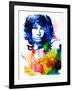 Jim Morrison Watercolor-Jack Hunter-Framed Art Print