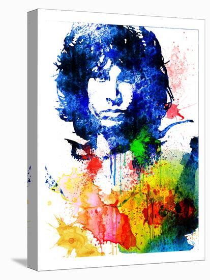 Jim Morrison Watercolor-Jack Hunter-Stretched Canvas