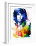 Jim Morrison Watercolor-Jack Hunter-Framed Art Print