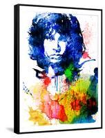 Jim Morrison Watercolor-Jack Hunter-Framed Stretched Canvas