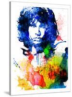 Jim Morrison Watercolor-Jack Hunter-Stretched Canvas