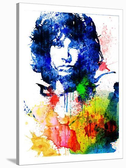 Jim Morrison Watercolor-Jack Hunter-Stretched Canvas