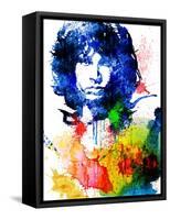 Jim Morrison Watercolor-Jack Hunter-Framed Stretched Canvas