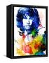 Jim Morrison Watercolor-Jack Hunter-Framed Stretched Canvas