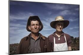 Jim Norris and Wife Homesteaders in Pie Town New Mexico. Oct, 1940-null-Mounted Photo