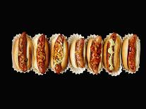 A Row of Hot Dogs-Jim Norton-Framed Stretched Canvas