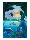 Seven Dolphins-Jim Warren-Premium Giclee Print