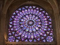 Detail of Notre Dame Cathedral Pipe Organ and Stained Glass Window, Paris, France-Jim Zuckerman-Framed Photographic Print