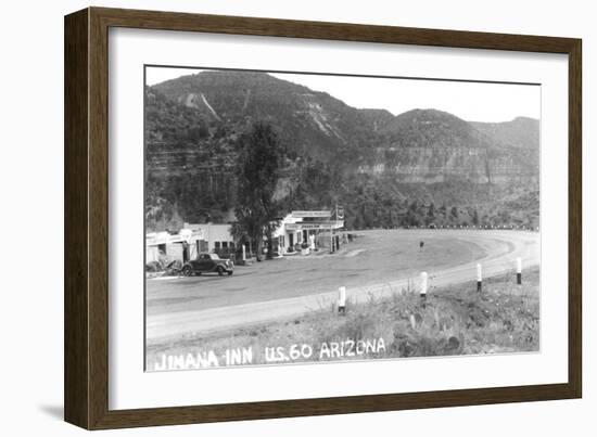 Jimana Inn on US 60 Arizona Photograph - Arizona-Lantern Press-Framed Art Print