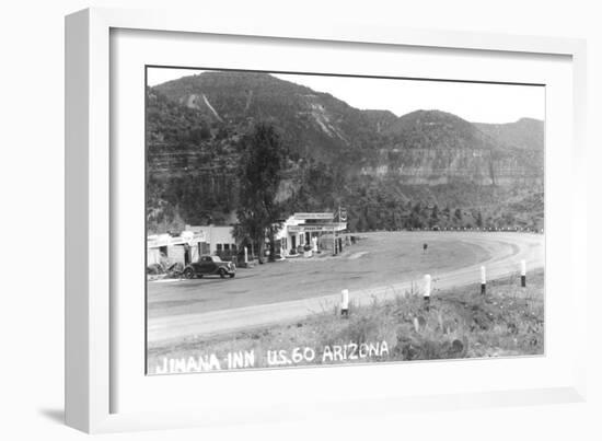 Jimana Inn on US 60 Arizona Photograph - Arizona-Lantern Press-Framed Art Print