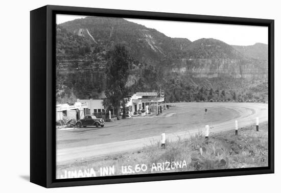 Jimana Inn on US 60 Arizona Photograph - Arizona-Lantern Press-Framed Stretched Canvas