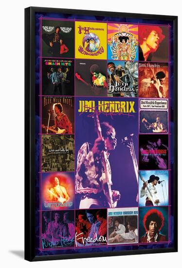 Jimi Hendrix - Album Covers-null-Framed Standard Poster