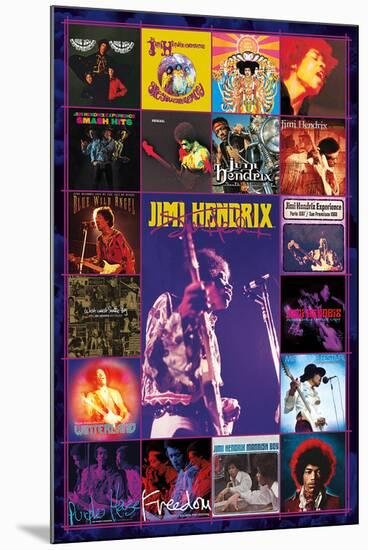 Jimi Hendrix - Album Covers-null-Mounted Standard Poster
