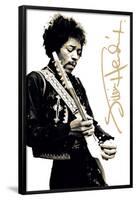 Jimi Hendrix – B&W-null-Framed Standard Poster