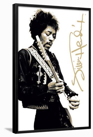 Jimi Hendrix – B&W-null-Framed Standard Poster