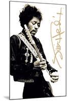 Jimi Hendrix – B&W-null-Mounted Standard Poster