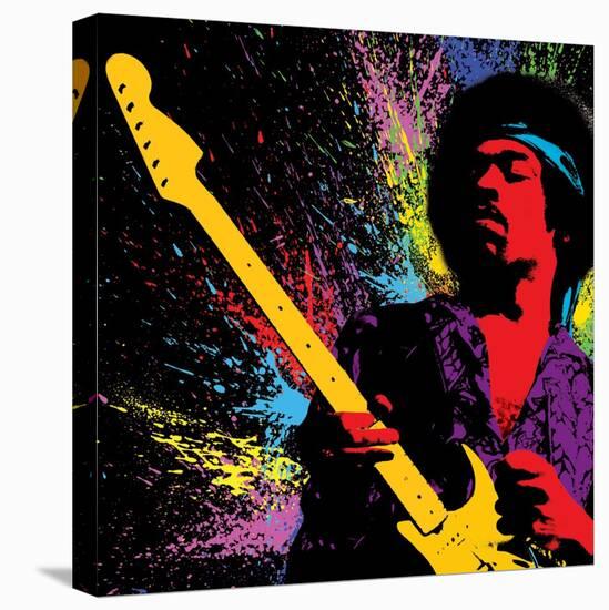 Jimi Hendrix-Paint-null-Stretched Canvas