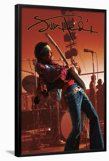 Jimi Hendrix - Sepia-null-Framed Standard Poster
