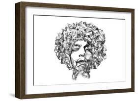 Jimi Hendrix-O.M.-Framed Giclee Print