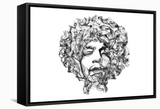 Jimi Hendrix-O.M.-Framed Stretched Canvas